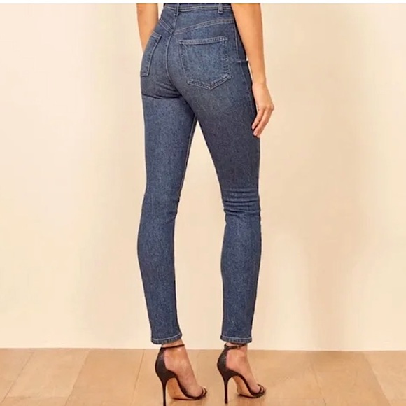 Reformation Kayo High Rise Skinny Jeans w/ Belt Size 28 - Picture 2 of 10